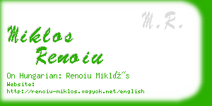 miklos renoiu business card